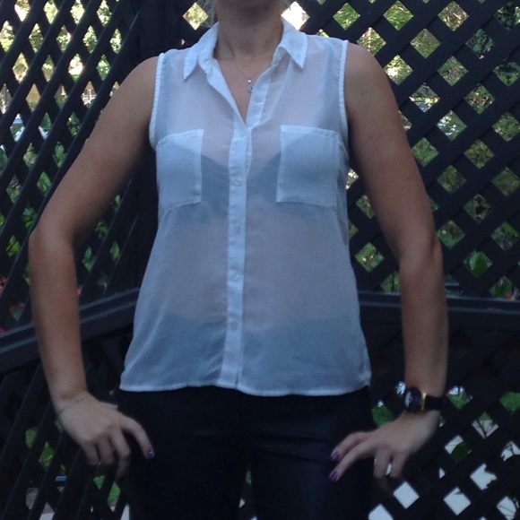 White See Thru Tank Top