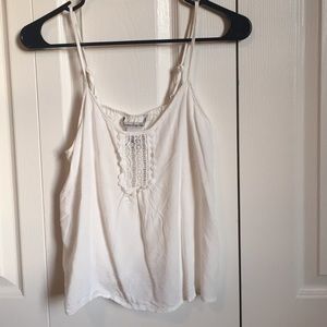 White Spaghetti Strap Crop Top