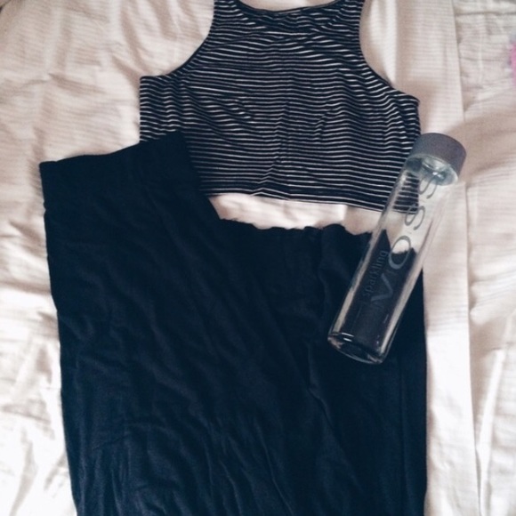 h&m black maxi skirt