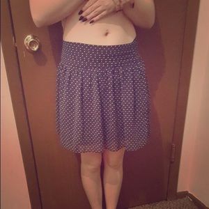 Cute blue & white polka dot skirt