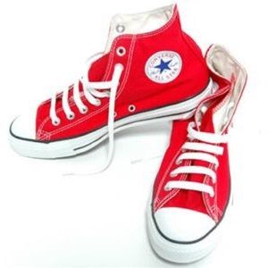 Red high top converse