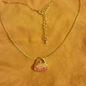 Precious  treasure.gold toned, purse, necklace.