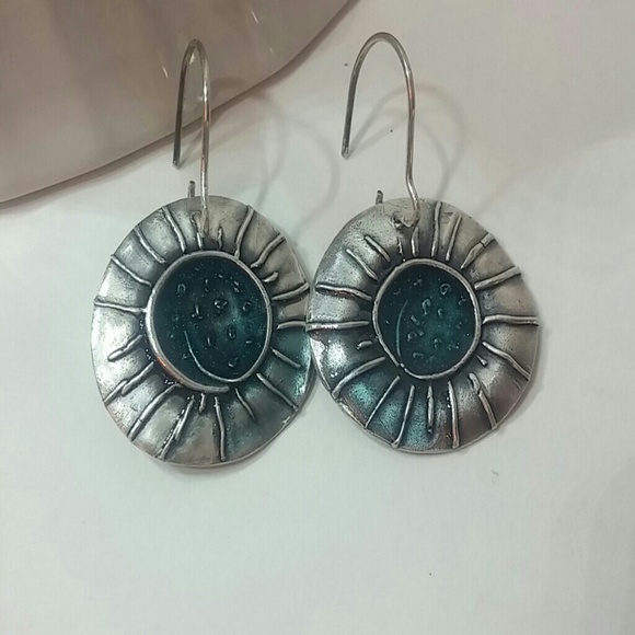 Handcrafted Fine Silver "Starburst" Earrings