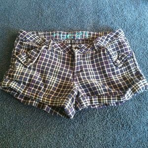 Flannel plaid shorts