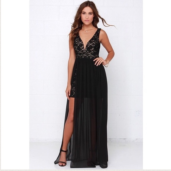NWT: Black formal long/maxi/floor length dress.