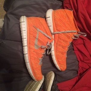 Size 11, Nike Flyknit Lunar Chukkas, Orange