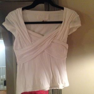 Anthropologie Deletta wrap tee size xs white