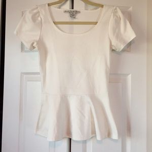 Ivory Peplum Top