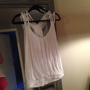 Anthropologie white strappy tank