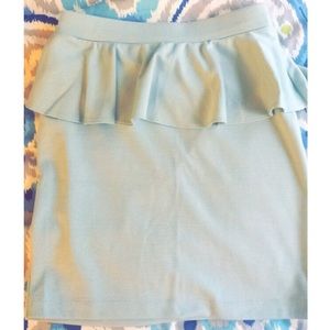 Forever21 mint peplum skirt