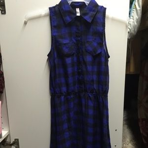 Black and blue dress