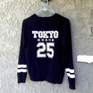 Tokyo Black Varsity Sweater