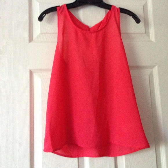 Coral Bow Back Tank! - Picture 2 of 2