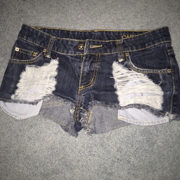 LF Carmar shorts dark wash ripped