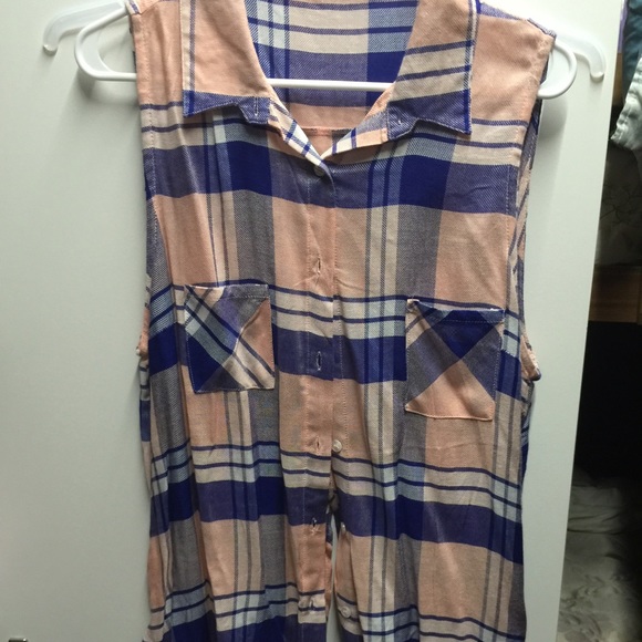 Blue and pink top