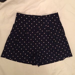 Polka dot  high waisted shorts