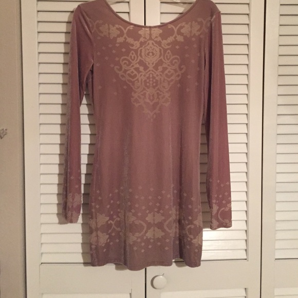 Free People velour body con dress
