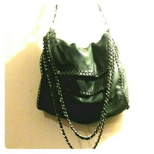 STUNNING! LEATHER & CHAIN DORSE IN PELLE PURSE