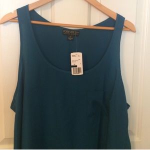 Satin sleeveless, scoop neck top, skinny pants