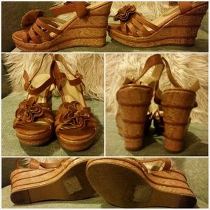 Wedge high heels