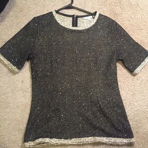 Grey Knit short sleeve top