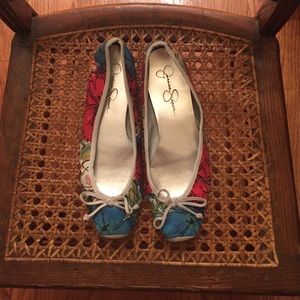 Jessica Simpson floral ballet flat