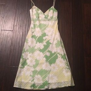 Green floral dress