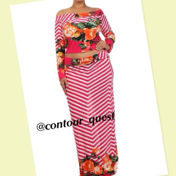 Floral Crop & Skirt Set