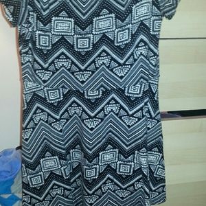 Aztec print skater dress
