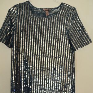 Silver sequin h&m dress