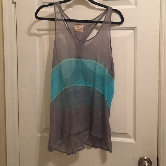 Gypsy 05 Silk chiffon ombré tank