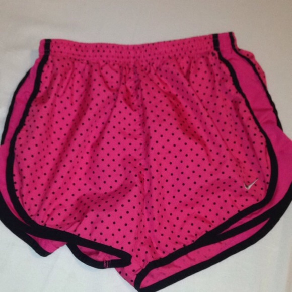 Pink polka dot Nike shorts