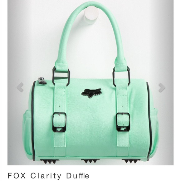 Fox purse in mint green