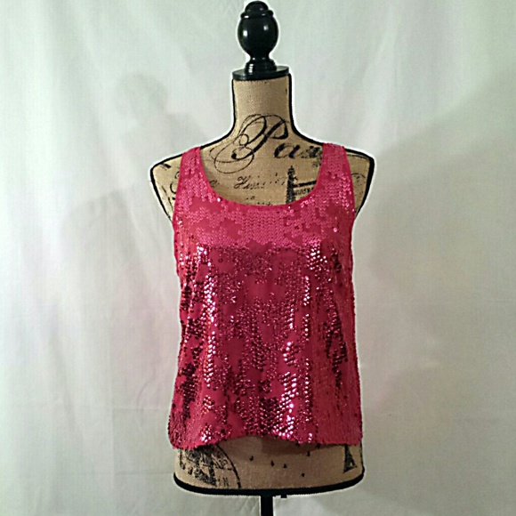 Nollie Pink Sparkle Racerback Top