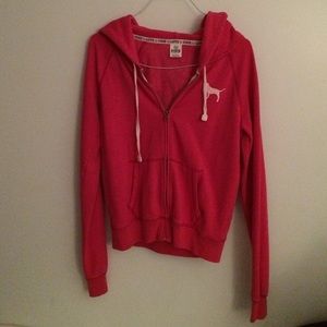 PINK Victoria's Secret hooded zip up sweat shirt