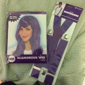 Purple Wig and Suspenders