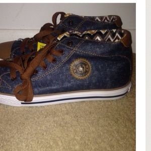 Dollhouse High-Top Denim Sneakers