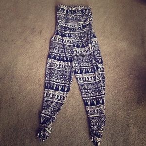 Causal printed romper