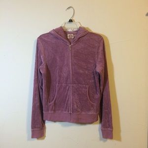 Mauve Velour Track Jacket