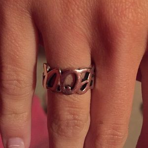 James Avery ring, says love