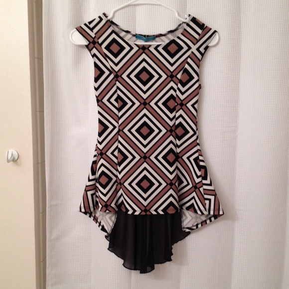 Fitted geometric shape top