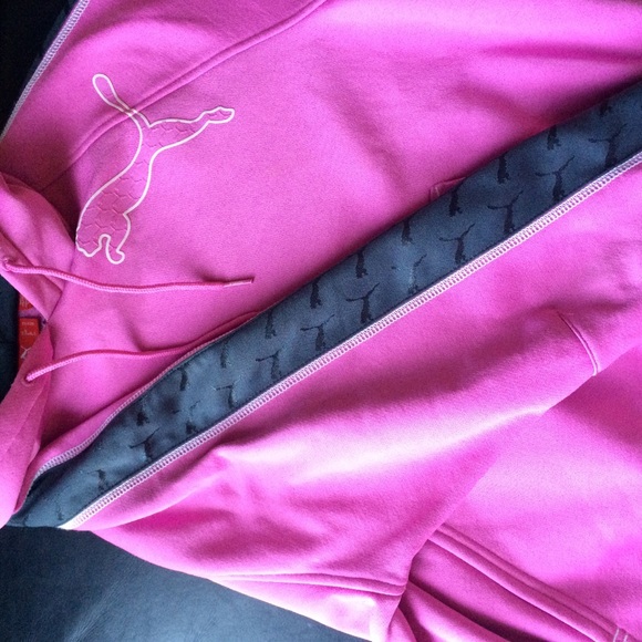*SOLD* Pink, white and gray Puma sweatshirt