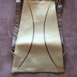 "ply" designer backpack / bag - like new green
