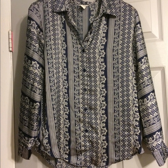 Long sleeve silk shirt