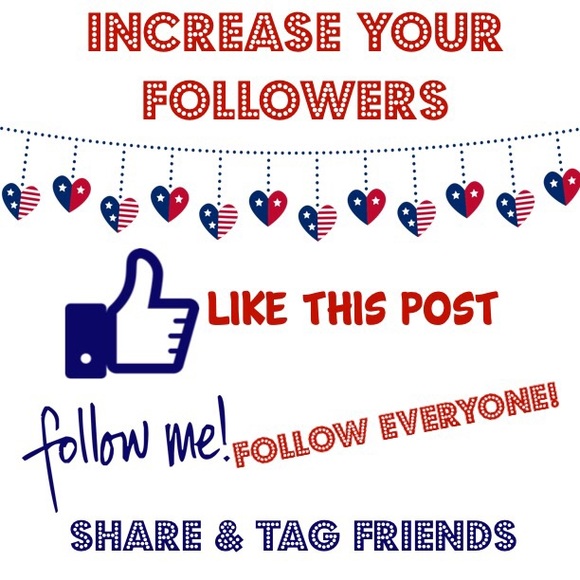 Like -> Follow -> ReVisit + Followers & Reshare