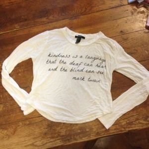 Mark Twain quote white crop top