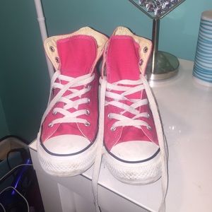 High top hot pink/ fuchsia converse