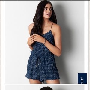 American Eagle Outfitters blue romper -New
