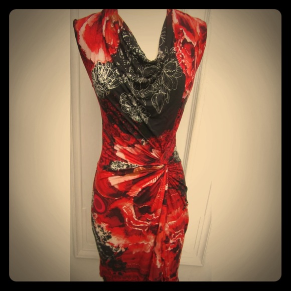 Desigual Plisiland Twist Front Floral Dress