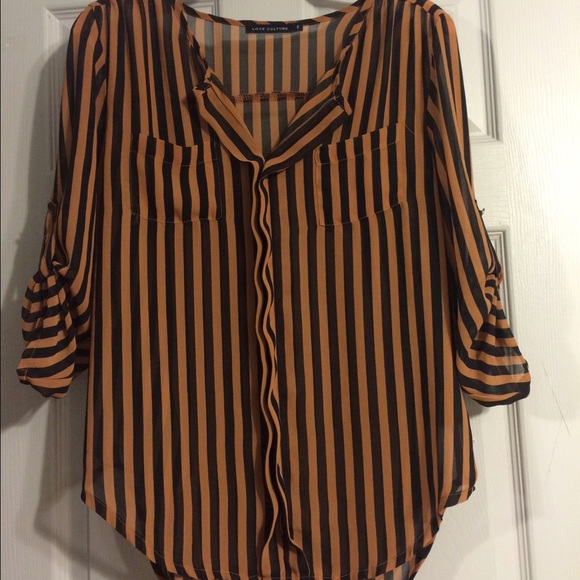 Black and brown stripe shirt